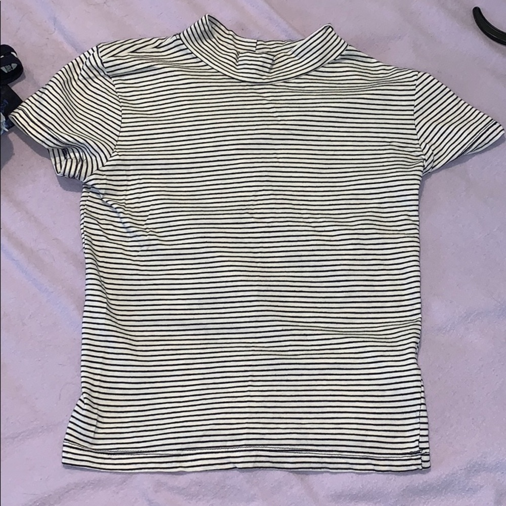 Black and white striped mini T-shirt